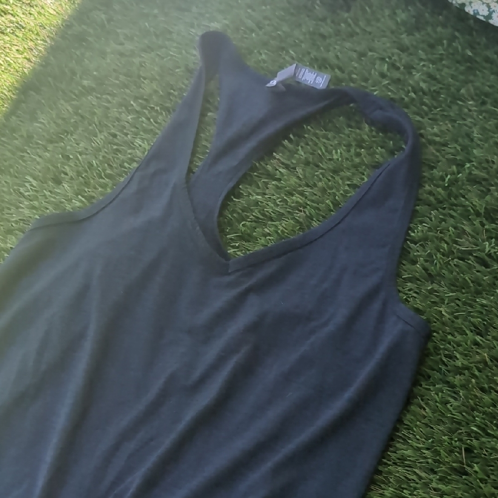 Vuori Navy Sleeveless Cut Out Tank Top